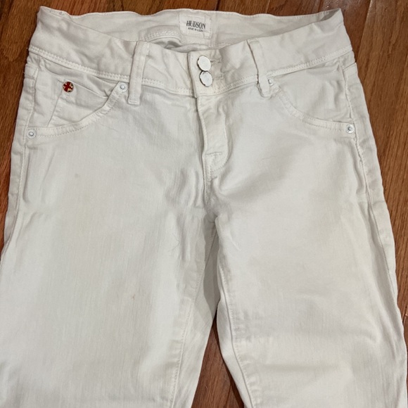 Hudson Signature White Boot Cut Jeans - Picture 4 of 12